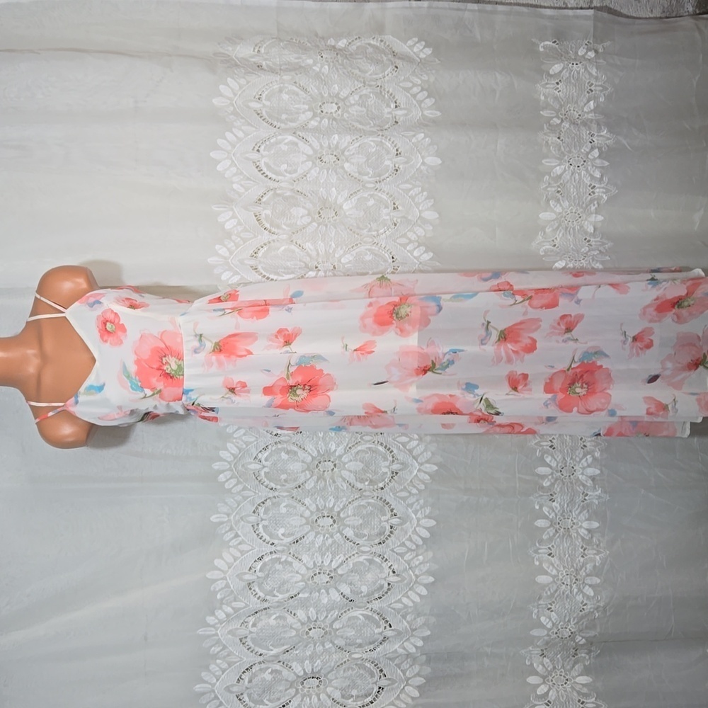 She + Sky Floral Print BoHo Dress Large NWT